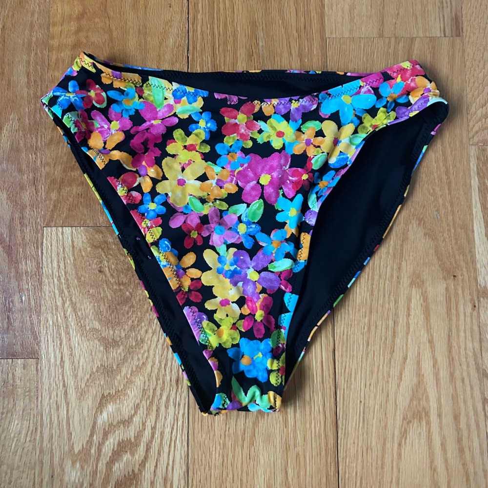 Vibrant Floral Bikini Bottom